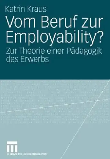 Cover of Vom Beruf Zur Employability?