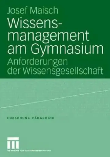 Cover of Wissensmanagement Am Gymnasium