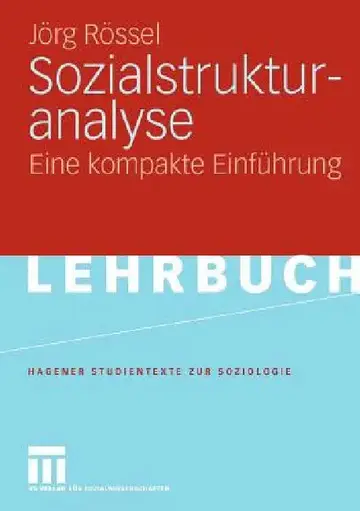 Cover of Sozialstrukturanalyse