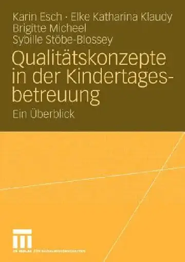Cover of Qualitätskonzepte in Der Kindertagesbetreuung