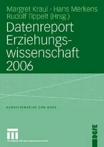 Cover of Datenreport Erziehungswissenschaft 2006