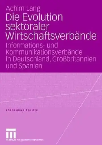 Cover of Die Evolution Sektoraler Wirtschaftsverbände