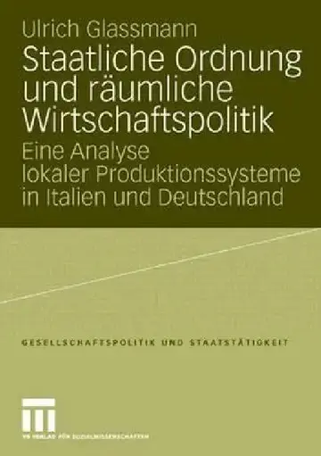 Cover of Staatliche Ordnung Und Räumliche Wirtschaftspolitik