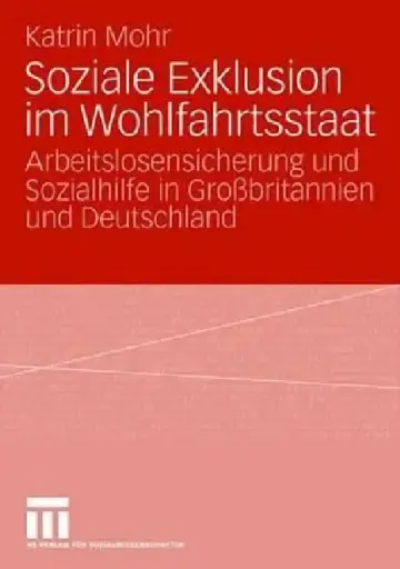 Cover of Soziale Exklusion Im Wohlfahrtsstaat