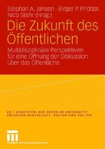 Cover of Die Zukunft Des Öffentlichen