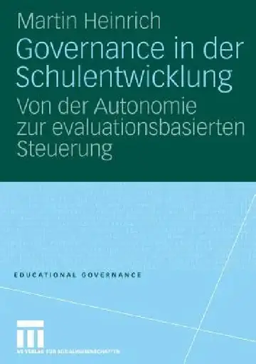 Cover of Governance in Der Schulentwicklung