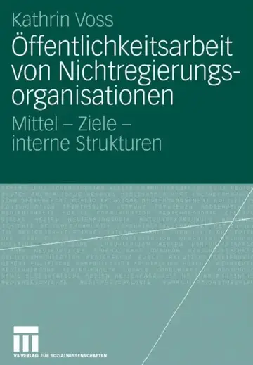 Cover of Öffentlichkeitsarbeit Von Nichtregierungsorganisationen