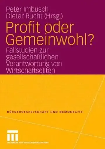 Cover of Profit Oder Gemeinwohl?