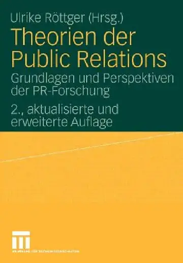 Cover of Theorien Der Public Relations