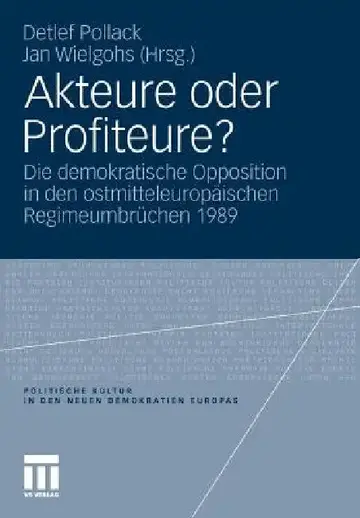Cover of Akteure Oder Profiteure?