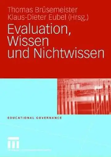 Cover of Evaluation, Wissen Und Nichtwissen