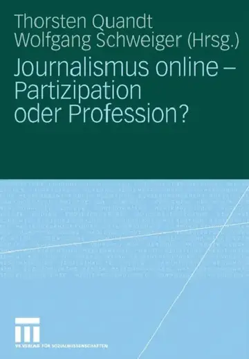Cover of Journalismus Online - Partizipation Oder Profession?