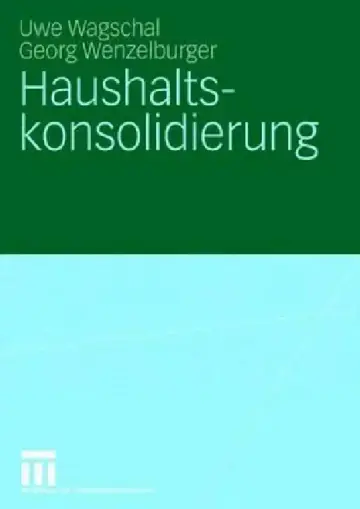 Cover of Haushaltskonsolidierung