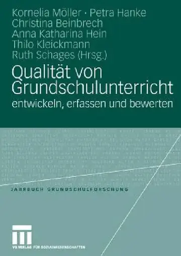 Cover of Qualität Von Grundschulunterricht Entwickeln, Erfassen Und Bewerten