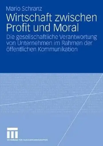 Cover of Wirtschaft Zwischen Profit Und Moral