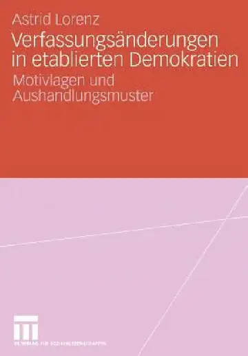 Cover of Verfassungsänderungen in Etablierten Demokratien