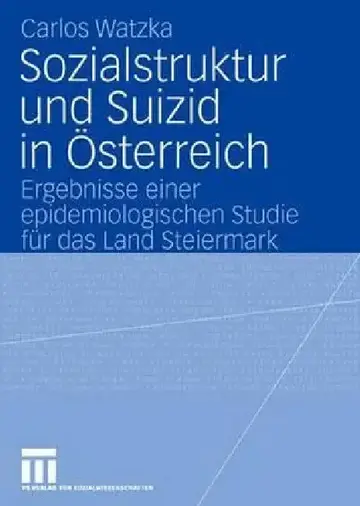 Cover of Sozialstruktur Und Suizid in Österreich