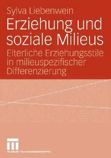 Cover of Erziehung Und Soziale Milieus