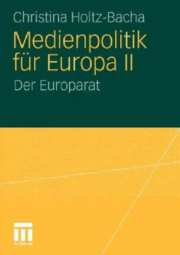 Cover of Medienpolitik Für Europa II