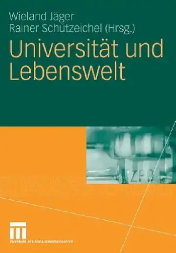 Cover of Universität Und Lebenswelt