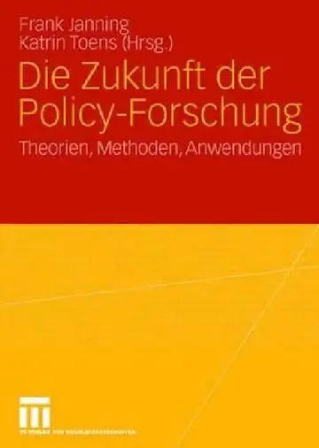 Cover of Die Zukunft Der Policy-Forschung