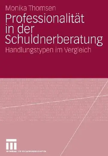 Cover of Professionalität in Der Schuldnerberatung