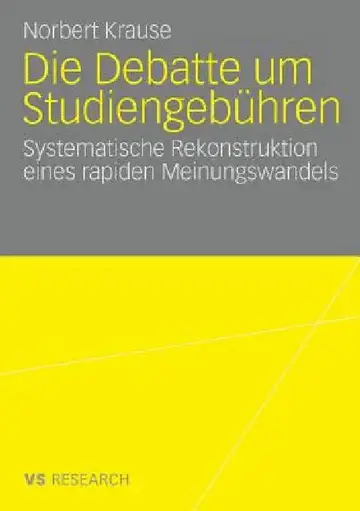 Cover of Die Debatte Um Studiengebühren