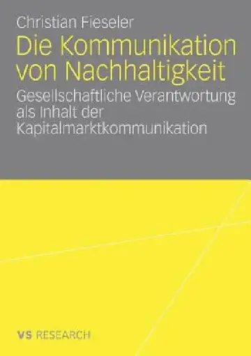 Cover of Die Kommunikation Von Nachhaltigkeit