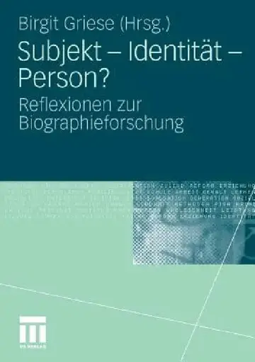 Cover of Subjekt - Identität - Person?