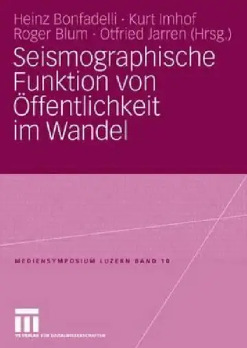 Cover of Seismographische Funktion Von Öffentlichkeit Im Wandel