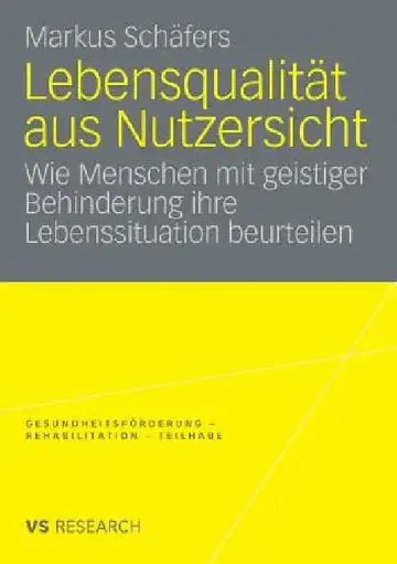 Cover of Lebensqualität Aus Nutzersicht