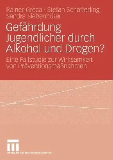 Cover of Gefährdung Jugendlicher Durch Alkohol Und Drogen?