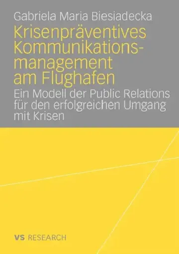 Cover of Krisenpräventives Kommunikationsmanagement Am Flughafen
