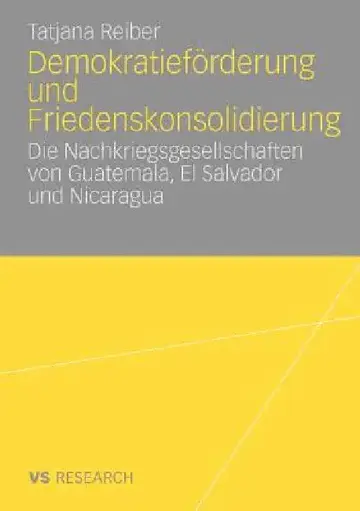 Cover of Demokratieförderung Und Friedenskonsolidierung