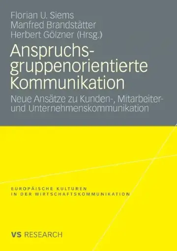 Cover of Anspruchsgruppenorientierte Kommunikation