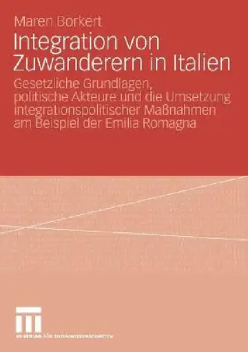 Cover of Integration Von Zuwanderern in Italien