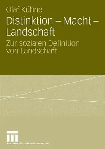Cover of Distinktion - Macht - Landschaft