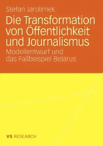 Cover of Die Transformation Von Öffentlichkeit Und Journalismus
