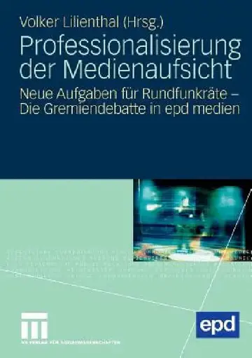 Cover of Professionalisierung Der Medienaufsicht