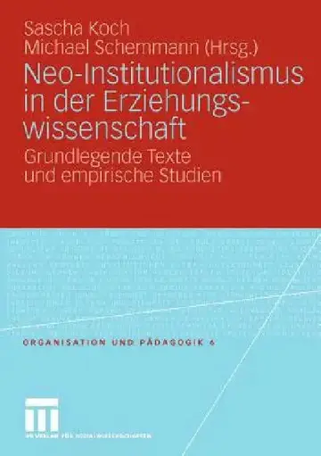 Cover of Neo-Institutionalismus in Der Erziehungswissenschaft