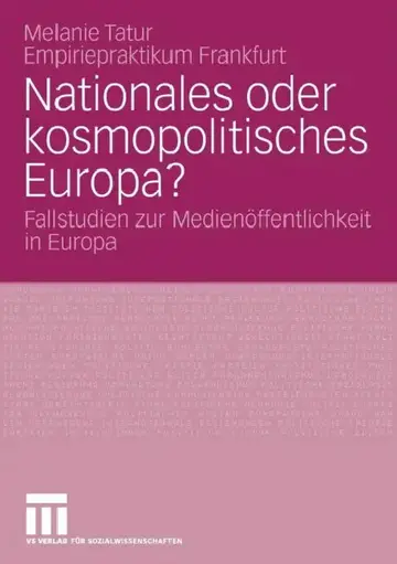 Cover of Nationales Oder Kosmopolitisches Europa?