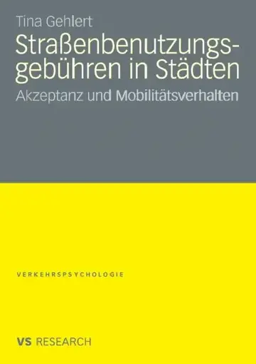 Cover of Straßenbenutzungsgebühren in Städten