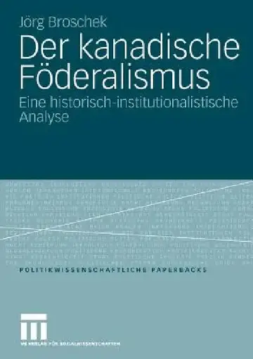 Cover of Der Kanadische Föderalismus