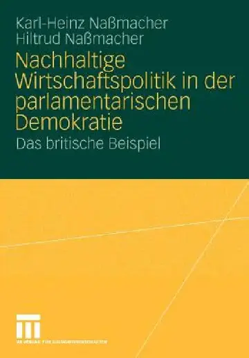 Cover of Nachhaltige Wirtschaftspolitik in Der Parlamentarischen Demokratie
