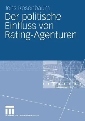 Cover of Der Politische Einfluss Von Rating-Agenturen
