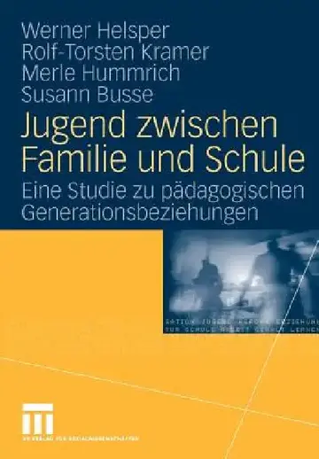 Cover of Jugend Zwischen Familie Und Schule