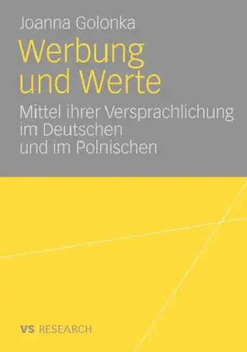 Cover of Werbung Und Werte