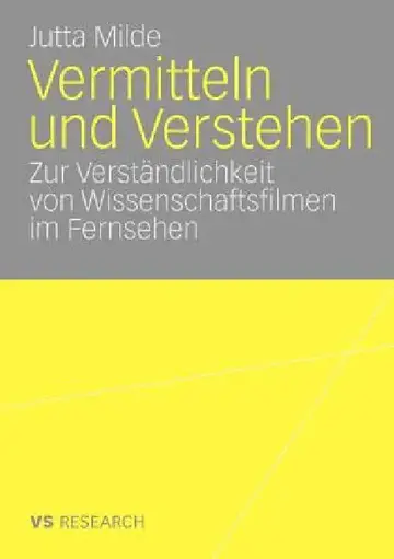 Cover of Vermitteln Und Verstehen