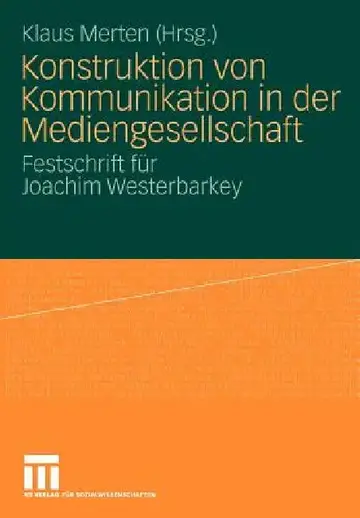 Cover of Konstruktion Von Kommunikation in Der Mediengesellschaft