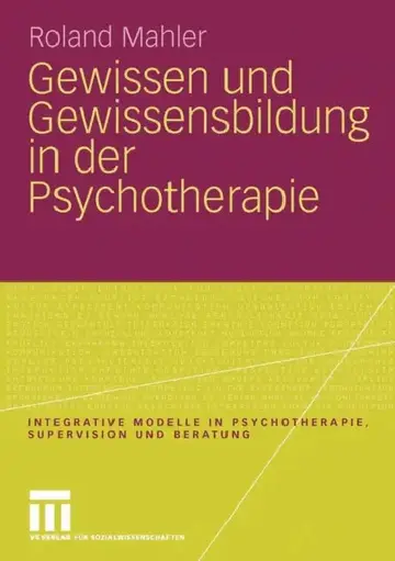 Cover of Gewissen Und Gewissensbildung in Der Psychotherapie